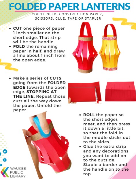Instructions for folded paper lantern