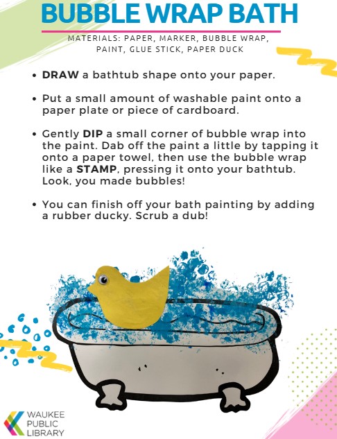 Instructions for paper bathtub