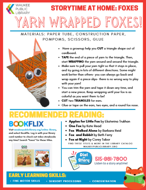 yarn wrapped fox