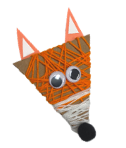 cardboard-fox-wrapped-in-colorful-yarn