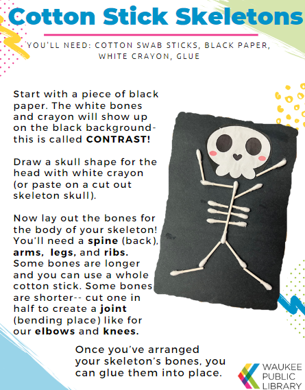 Instructions for making a paper skeleton