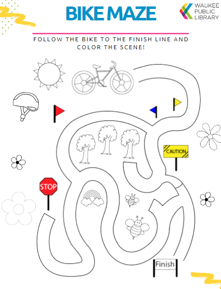 Photo of bike maze sheet