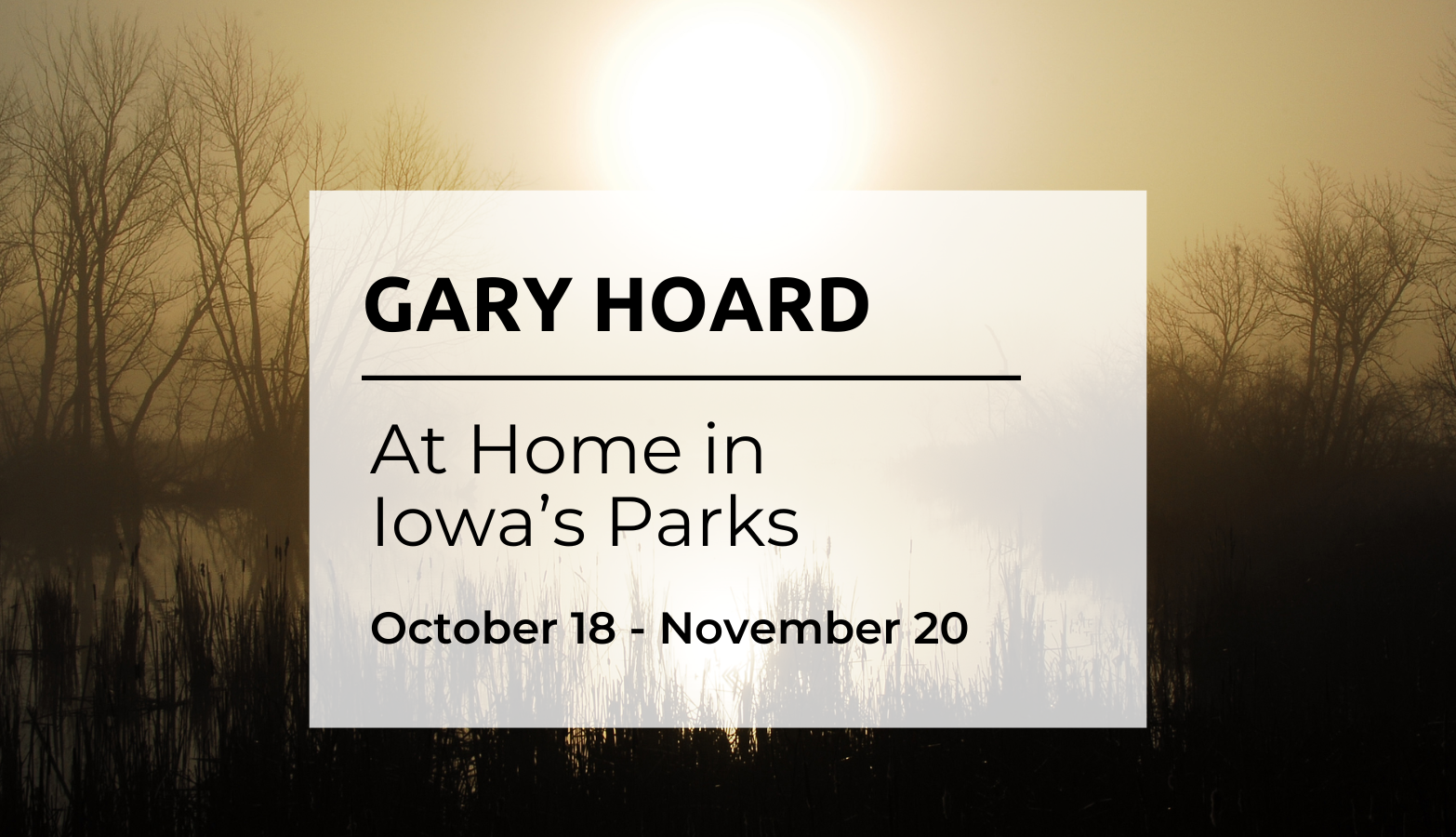 Gary Hoard "At Home in Iowa's Parks"