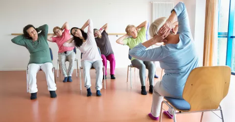 Snacks & Facts: Chair Yoga